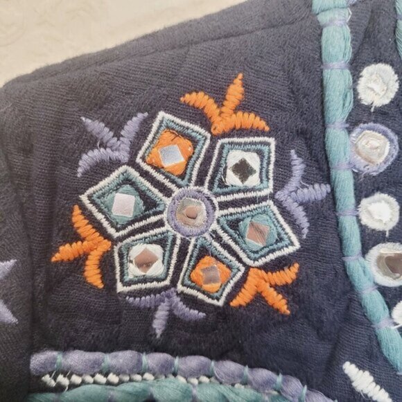 Temperance Quilted jewel patchwork open jacket size large - Picture 5 of 11